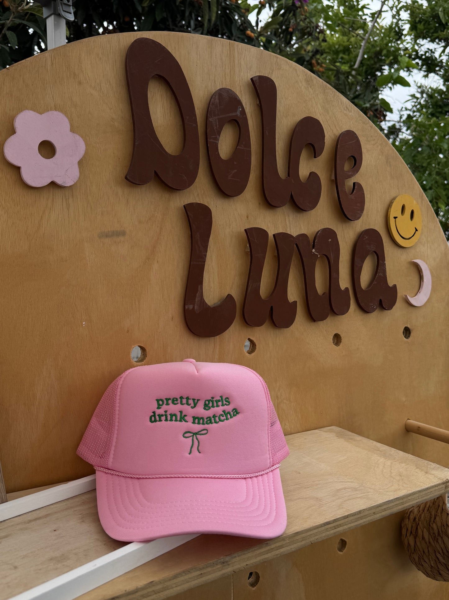 Pretty girls love matcha trucker hat