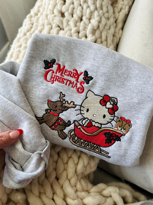 Hello kitty Christmas (Ash Crewneck)