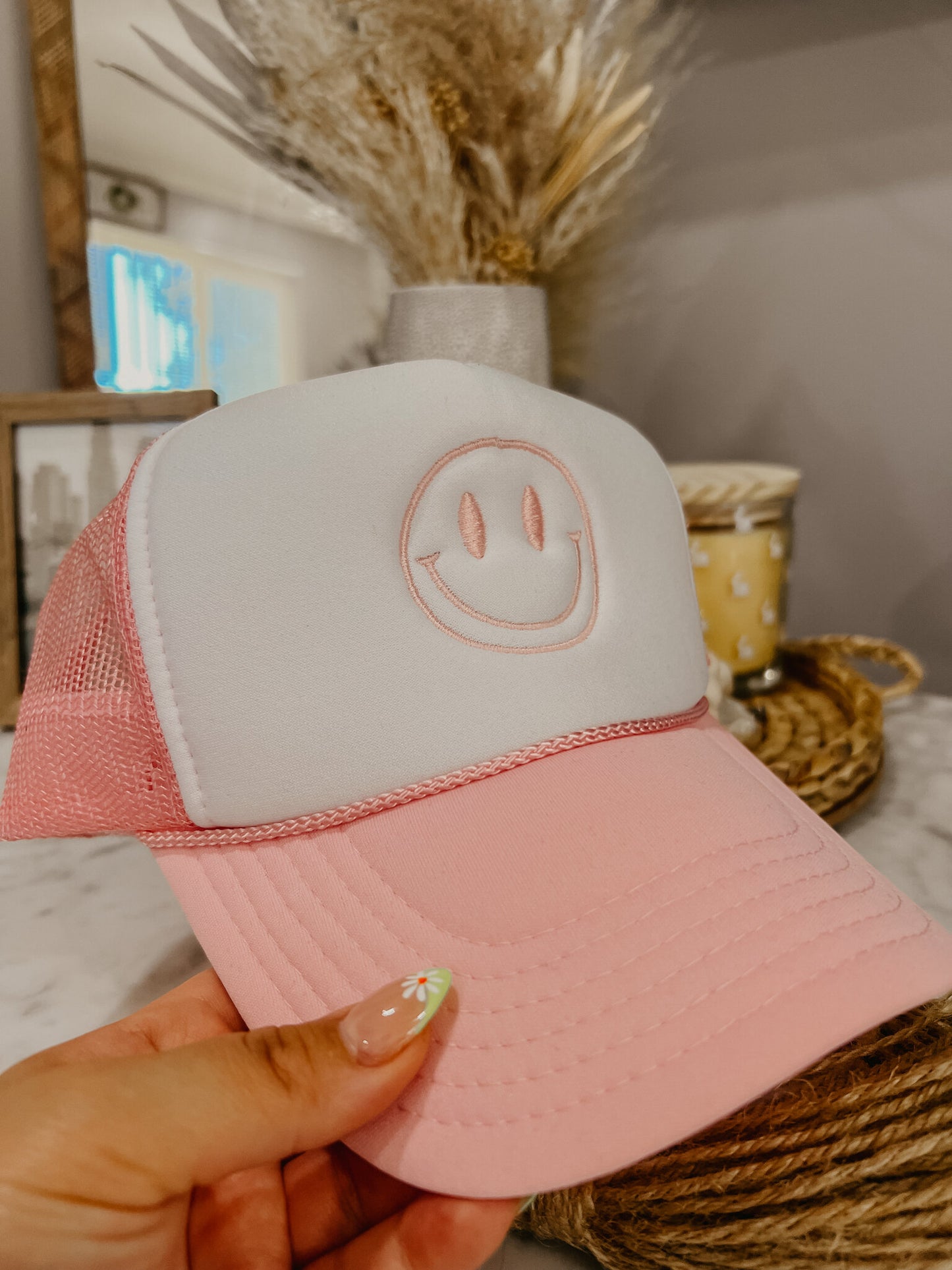 Happy vibes trucker hat